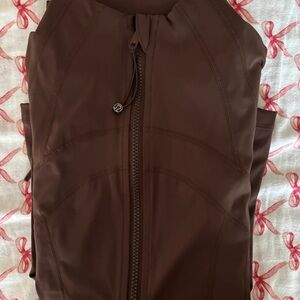 Brown Zip-Up Vest